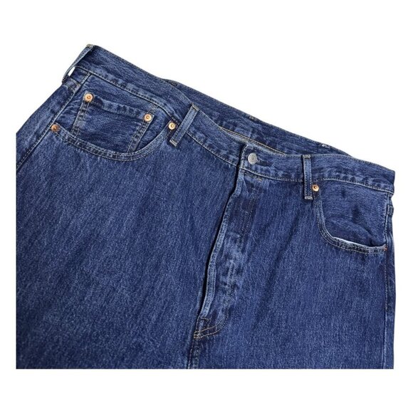 LEVIS 501 Premium Straight Leg Designer Denim Blue Jeans Pants Mens 40x29 - Picture 4 of 8